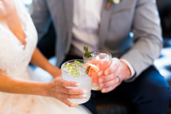 Couple with drinks